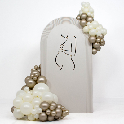 Silk Gold Dust & Oyster White Pregnancy Design