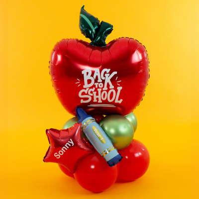 Back To School Apple & Crayon Design