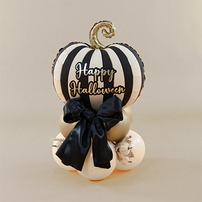 Cream & Black Halloween Pumpkin Design