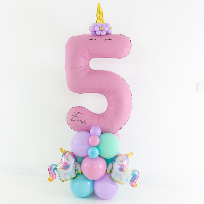 Matte Number Unicorn Design