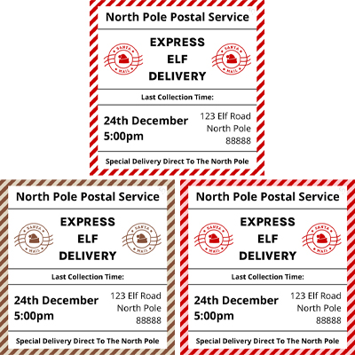 North Pole Express Elf Delivery Printable Designs