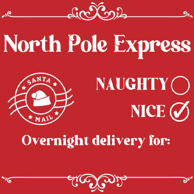 North Pole Express Overnight Delivery Cutting Files